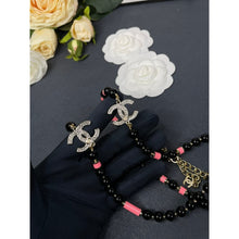 18K CC 24B Black Pearls Necklace