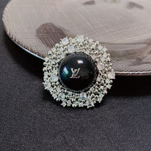 18K Louis Black Ball Brooch