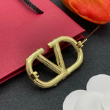 18K Vlogo Color Crystal Brooch