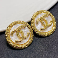 18K CC Crystal Earrings