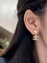 18K CC Star Crystals Earrings