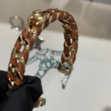 18K CC 26C Black Open Cuff Bracelet