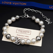 18K Louis Monogram White Pearls Bracelet