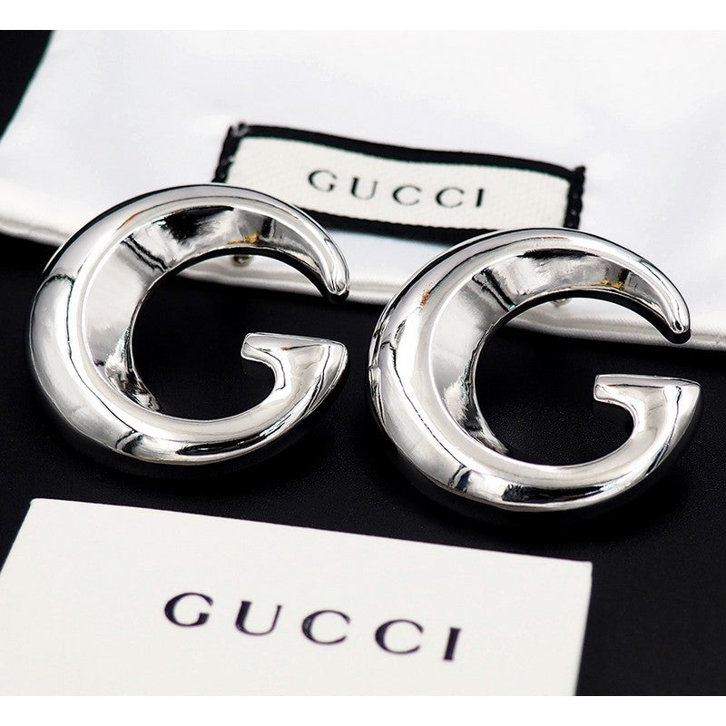 18K GG Large Gold Earrings