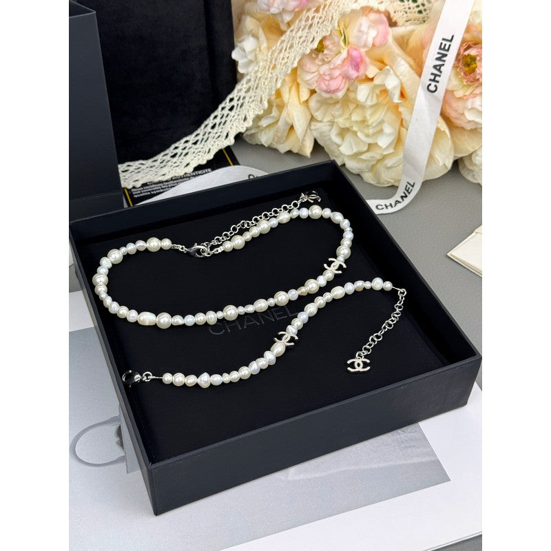 18K CC 26C Choker Pearl Necklace