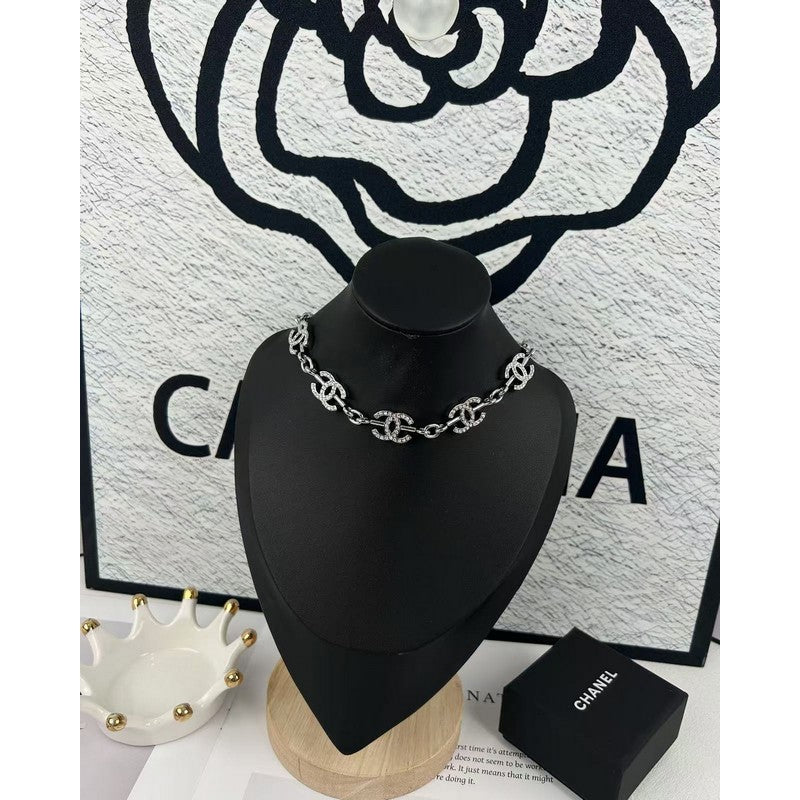 18K CC Gold Diamond Necklace