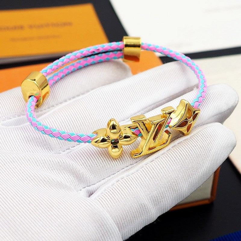 18K Louis Monogram Pink & Purple Gold Bracelet