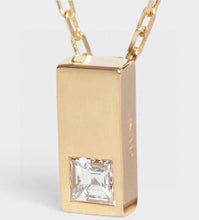 18K Triomphe Sentimental Double Square Diamond Necklace