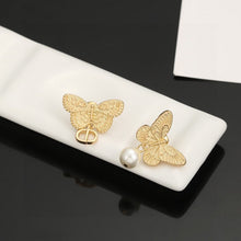 18K CD Butterfly Earrings