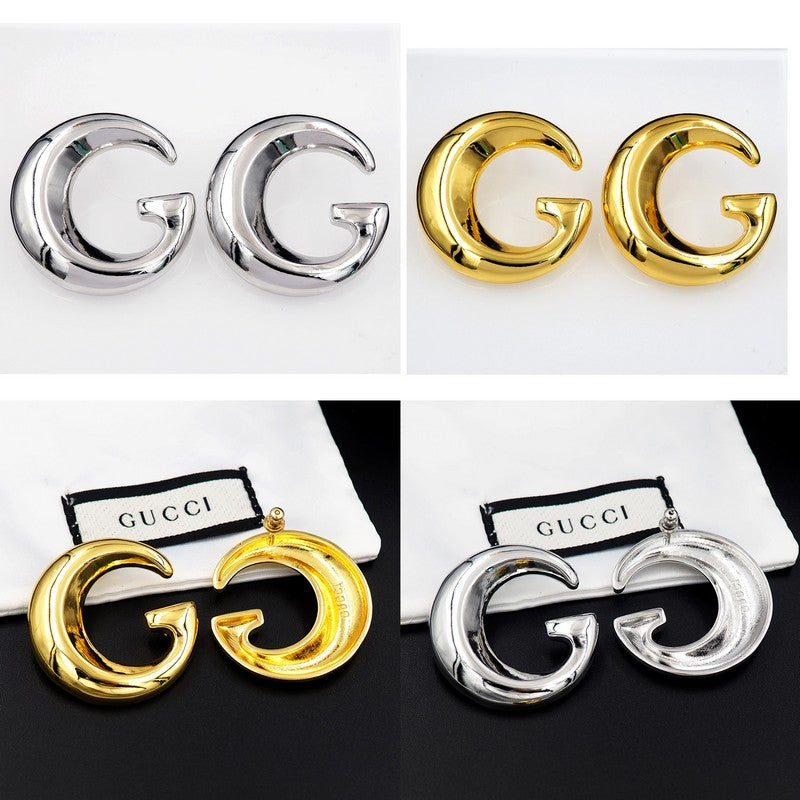 18K GG Large Gold Earrings