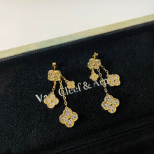 18K Magic Alhambra Four Diamonds Motifs Clover Earrings