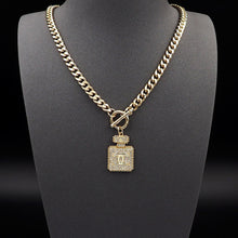 18K CC Diamond Perfume Bottle Pendant Necklace