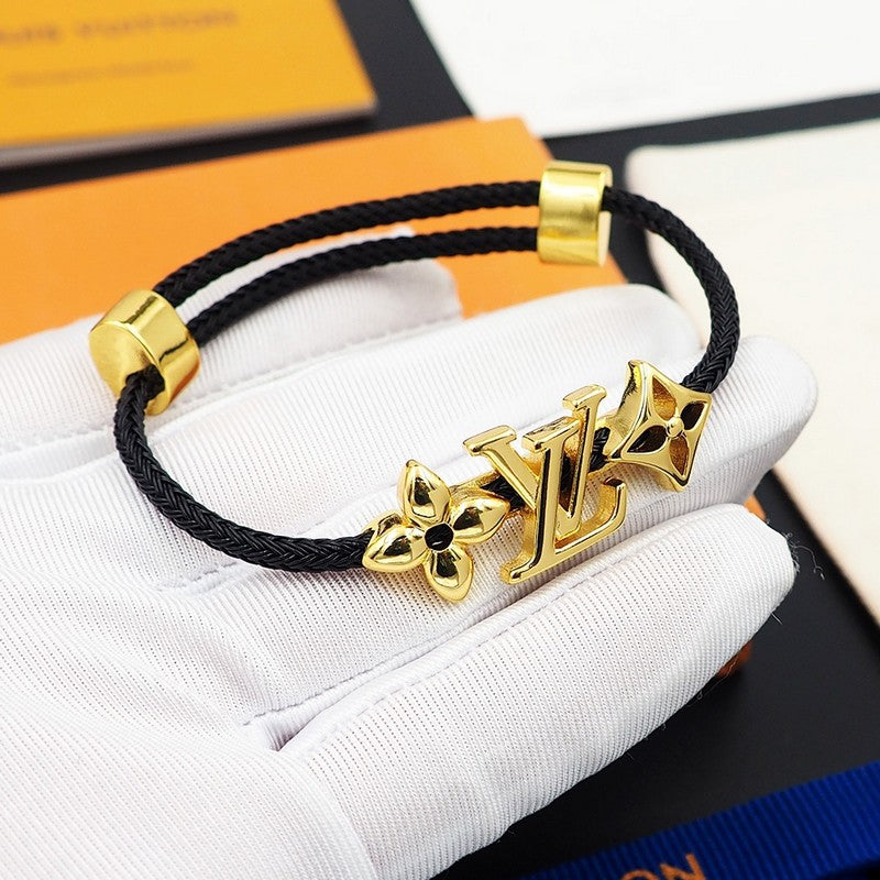 18K Louis Monogram Black Gold Bracelet