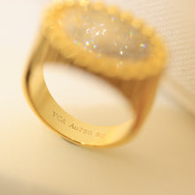 18K Perlée Diamond Ring