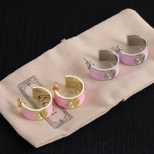 18K Double G Color Enamel Earrings