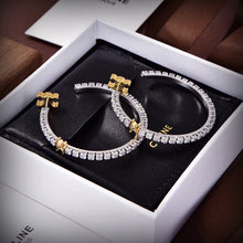 18K Triomphe Diamonds Hoops Earrings