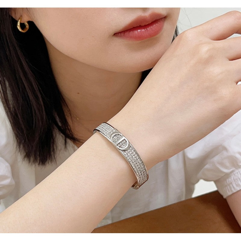 18K CD Diamond Gold Bracelet