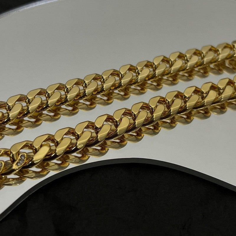 18K BB Chain Diamond Necklace
