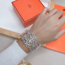 18K Chaine D'Ancre Wide Cutwork H Bracelet