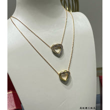 18K Trinity Heart Full Diamond Necklace