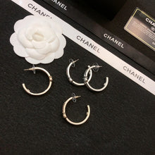 18K CC Circle Earrings