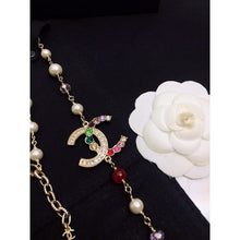 18K CC Color Long Pearl Necklace