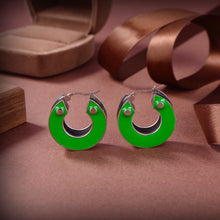 18K BV Green Earrings