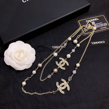 18K CC Long Pearl Necklace