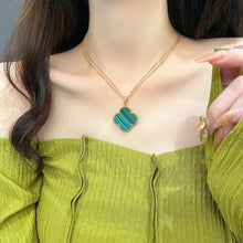 18K Magic Alhambra Malachite Necklace