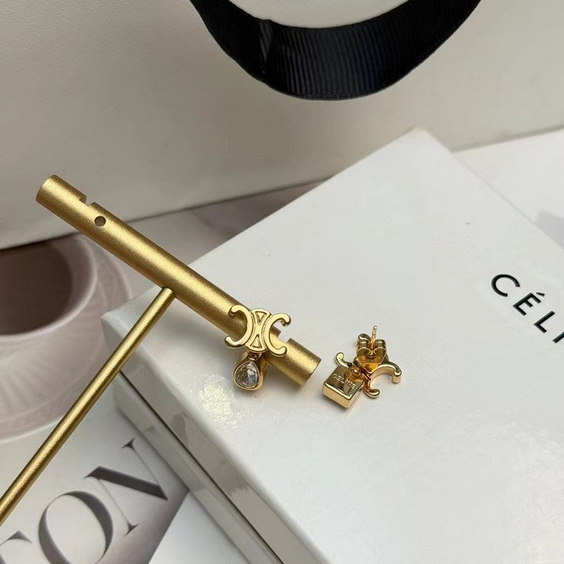 18K CE Triomphe Twinkle Gold Earrings