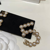 18K CC No.5 Pearl Gold Brooch