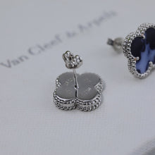 18K Vintage Alhambra Blue Earrings