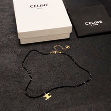 18K Coeur Black Crystals Necklace