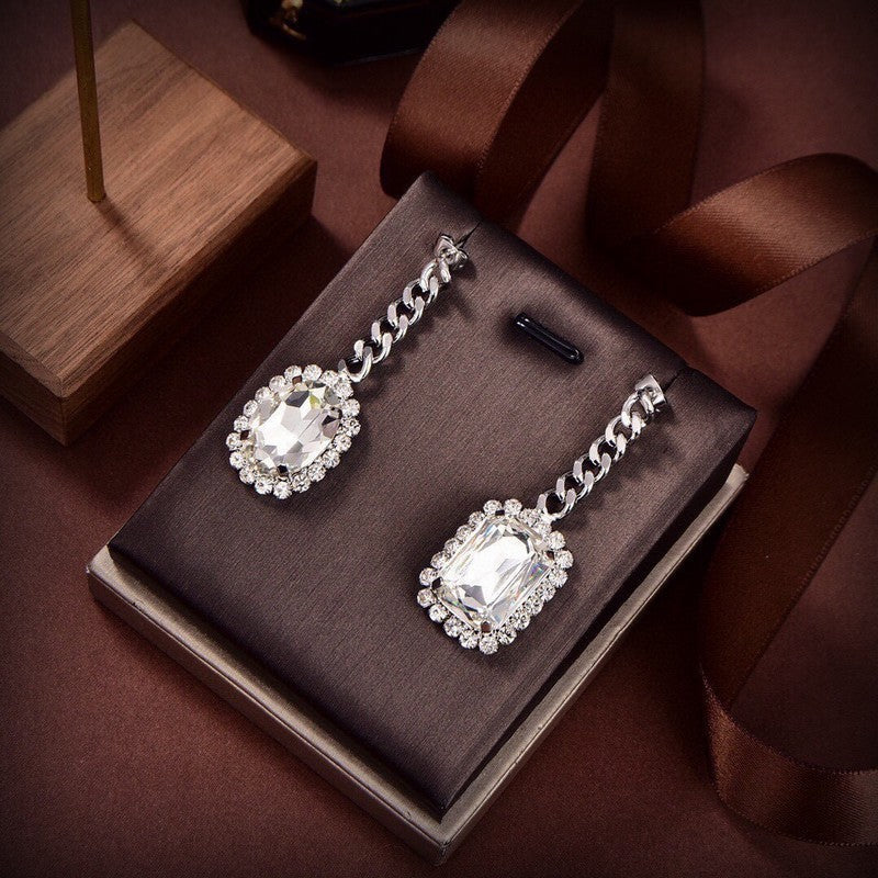 18K CE Diamond Drop Earrings