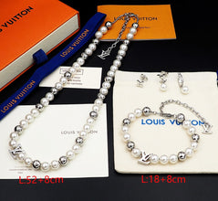 18K Louis Monogram Pearls Necklace