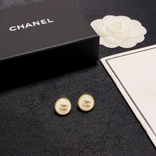 18K CC Pearl Vintage Earrings