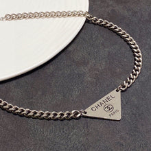 18K CC Triangle Necklace