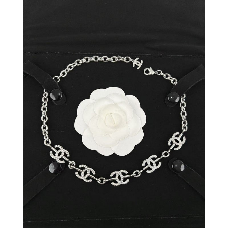 18K CC Gold Diamond Necklace