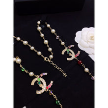 18K CC Color Long Pearl Necklace