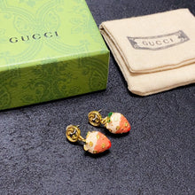 18K Double G Strawberry Earrings