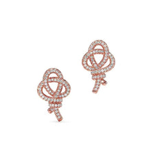 18K Tiffany Keys Woven Diamond Earrings