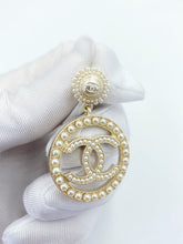 18K CC Pearl Earrings