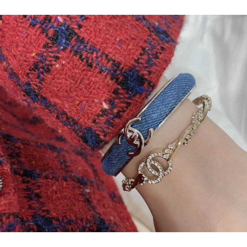 18K CC Denim Blue Cuff Bracelet