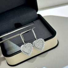 18K T Heart Diamonds Earrings