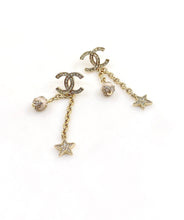 18K CC Star Pearls Earrings