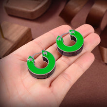 18K BV Green Earrings