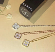 18K Rose Gold Sweet Alhambra Diamond Necklace