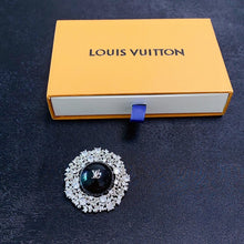 18K Louis Black Ball Brooch