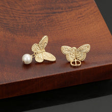 18K CD Butterfly Earrings