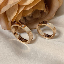 18K Love Wedding One Diamond Ring